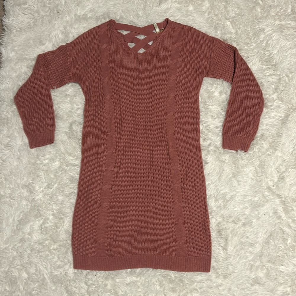 cable calling sweater dress